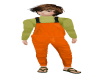 Kids Orange Overall fit