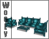 Cuddle couch set teal