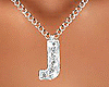 J Letter Silver Necklace