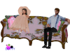 Rose victorian sofa