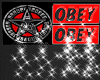 OBEY 3D sparkle sign