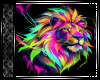 3D Neon Lion Head V1
