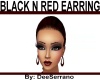 BLACK N RED EARRING