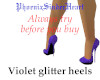 Violet glitter heels