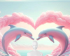 Dolphins heart bg