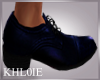 K navy blue formal shoes