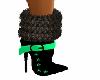 Black Green Boots
