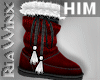 Santa Red Fur Boots HIM