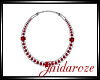 Ruby & Silver Hoops