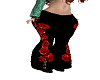 pant black roses