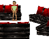 ! Black and red sofa !