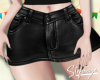 S. Leather Skirt Black