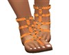 FLAT ORANGE SANDALS