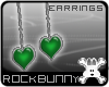 [rb] Heart Earrings Grn