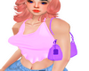 JR Pink Cute Top w Purse