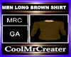 MEN LONG BROWN SHIRT