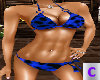 Blue  Leopard Bikini