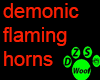 demonic flaming horns