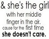 the girl who doesnt care