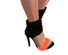 Orange /black Heels