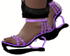 black purple spike heels