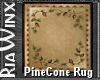 Wx:MC Sq PineCone Rug