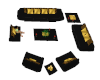 Black n gold sofa set 8