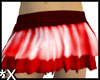 *X Ragged Red Skirt