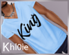 K King blue t shirt coup