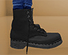Gray / Black Combat Boots / Work Boots 2 (M)