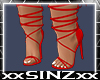 X Red Strap Heels W X