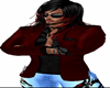 red and black Suit Top
