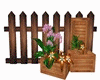 GM' Fence w Pink flowers