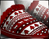 santa slippers red