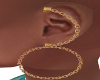 Gold Earring Hoop Chain