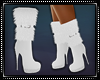 Fur Stiletto Boots White