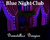 blue night club candle