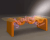 Orange Wavy Table