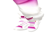 Dupstep shoes white pink