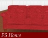 PS Red Suede Sofa