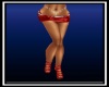 chv hot red mini skirt