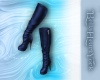 Blue Knee High Boots