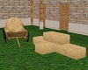 ^Hay bale with sitting s