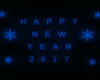 Happy New Year 2017 Blue