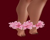 Pink Flower Anklets