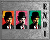  Chaplin Triptych Art