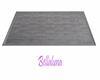 Checked gray rug