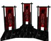 red black throne set