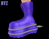 Purple Blue Chain Boots