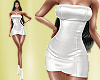 T- Leather Dress white